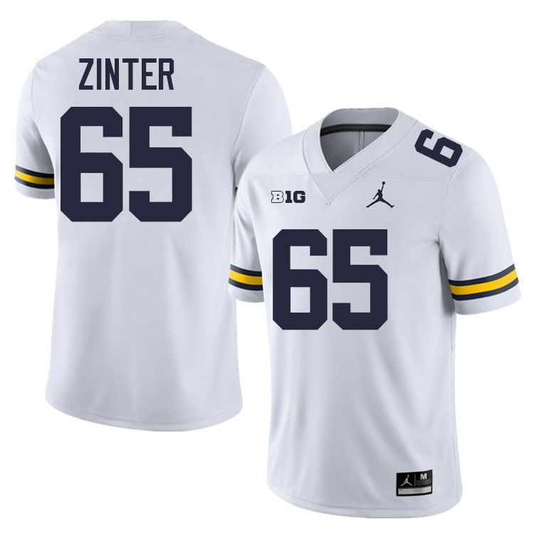 Zak Zinter Michigan Jersey,Michigan Wolverines #65 Zak Zinter Jersey Youth-White